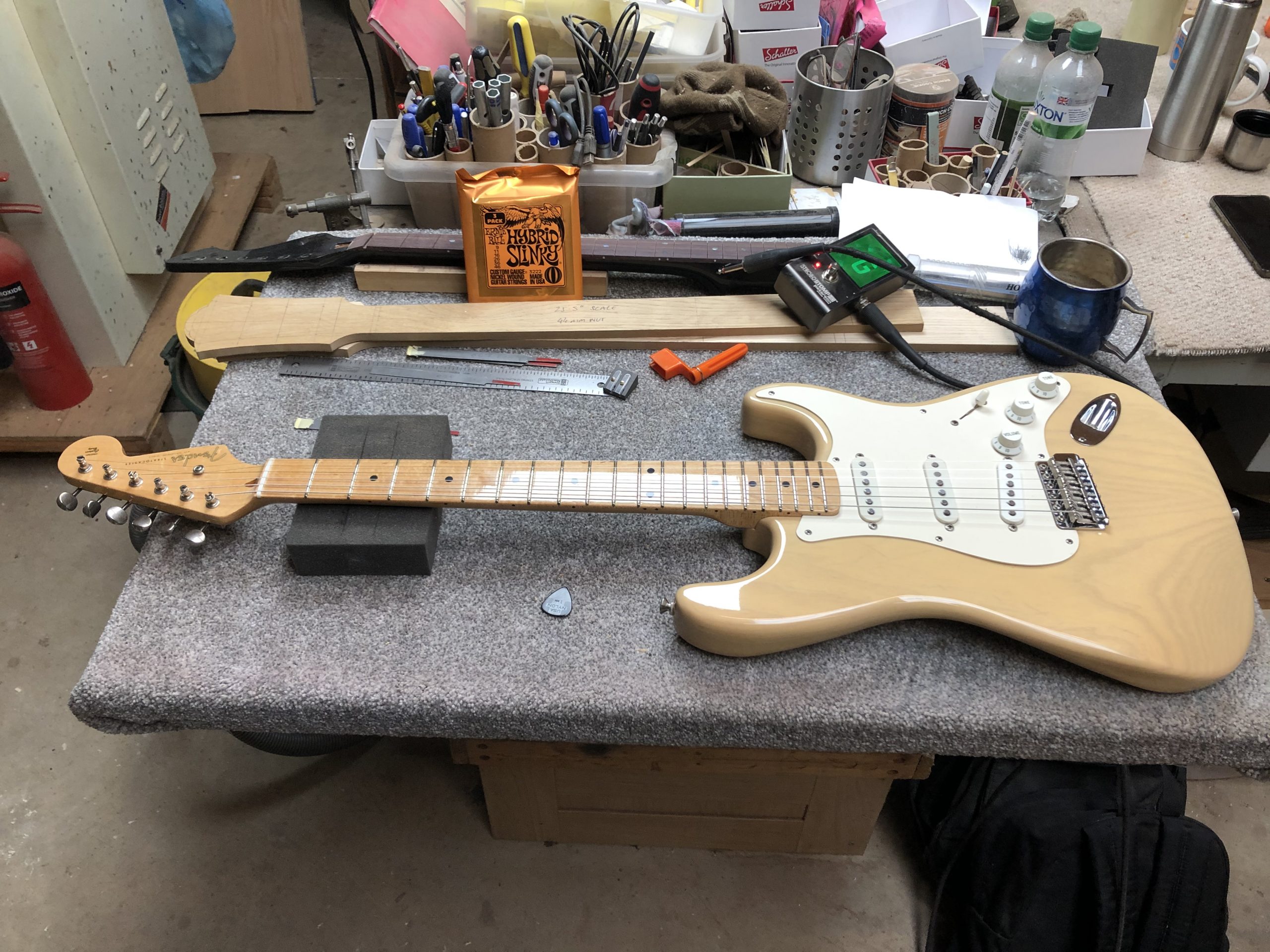 Finished guitar