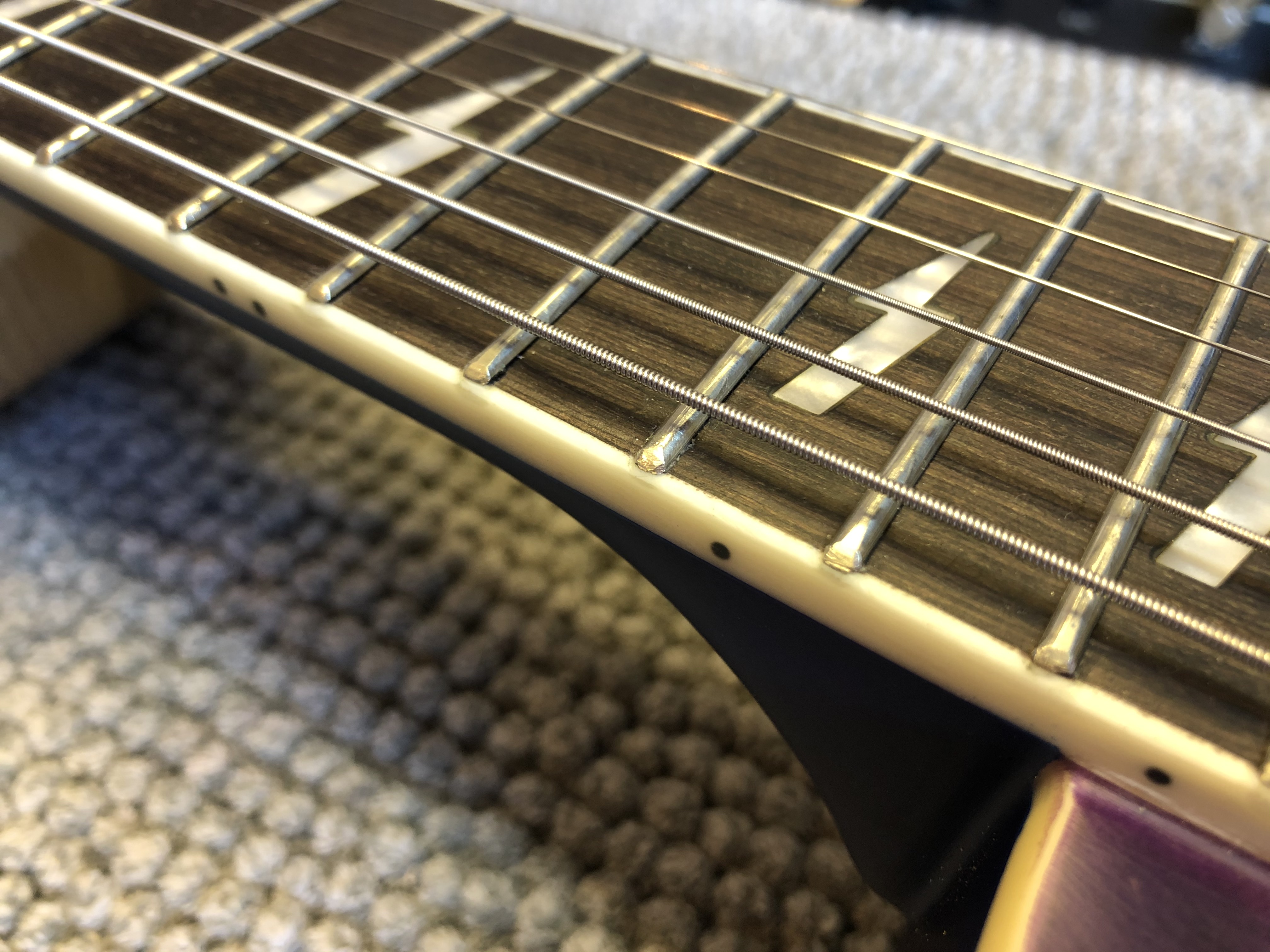 Not the best looking fret ends