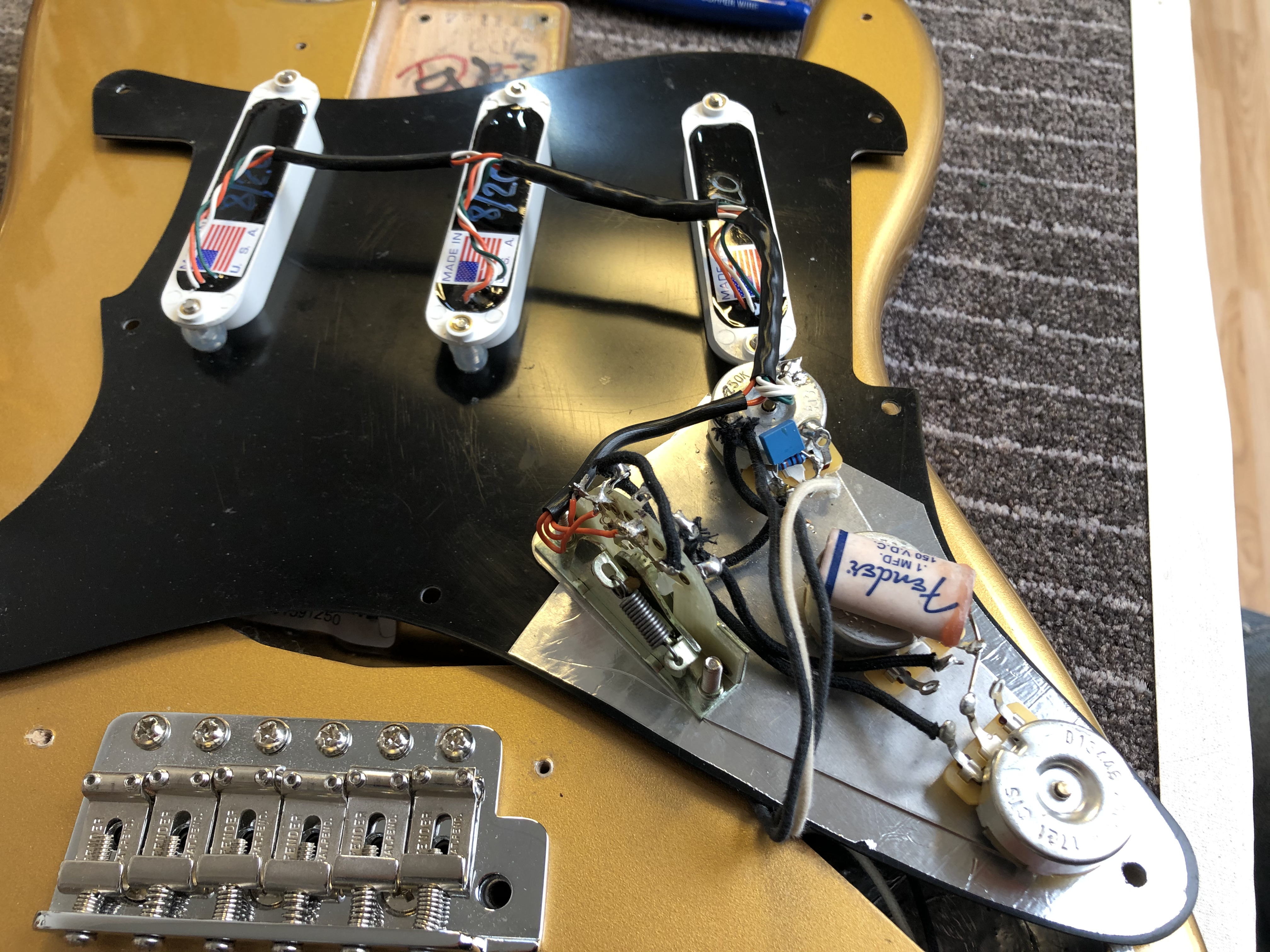 Strat with Wiring Issues
