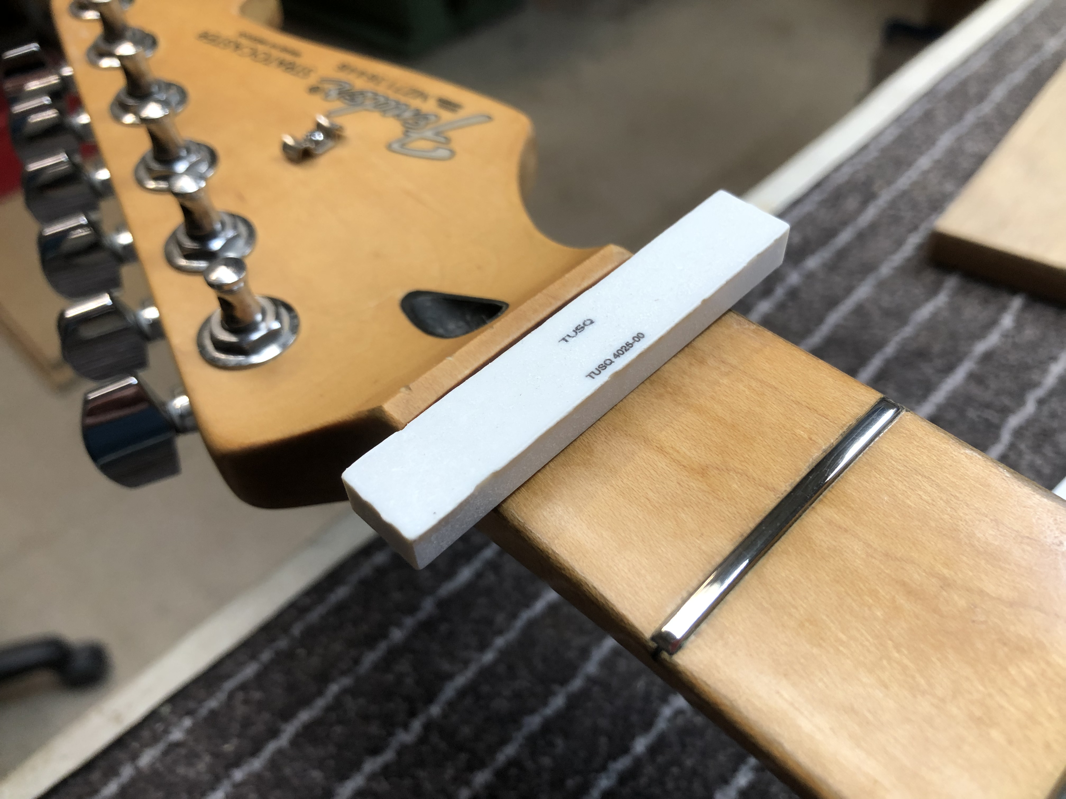 Fret Level and TUSQ Nut on Fender Stratocaster